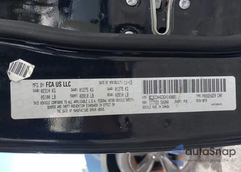 2016 Dodge Charger Sxt z USA, uszkodzony, nr VIN 2C3CDXHG3GH149881